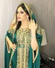 Stukken Marokkaanse kaftan lange avondjurken satin kaftan elkadi algerijne gouden appliques kant moslim promjurken elegante dubai arabische vrouwen formeel feestjurk