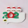 Grensoverschrijdende gepersonaliseerde hars 1-7 sneeuwpop hanger sleutelhanger kerst ornament