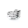 Dark Black Palm Ring Cool Hip Hop Street Style Fashion Skeleton Five Claw Female