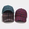 Moda zimowa Plaid Czapki baseballowe Mężczyźni Kobiety Streetwear Snapback Hip Hop Trucker Party Hats