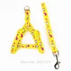 Ensemble 20 pcs chaton chiot collier de sécurité chien de compagnie conduit sangles de poitrine réglable lapin dessin animé harnais de chien avec laisse animalerie 2012271