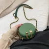 Hot Sale Vintage Fashion Mini Round Bag 2019 Ny Kvalitet Matt PU Läder Kvinnors Handväska Kedja Shoulder Messenger Väska