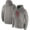 USC Trojans Heathered Grey Vintage Logo Club Fleece Pullover Hoodie UConn Huskies Sweatshirt DDD