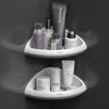 GURET Plastic Shower Corner Shelf Bathroom Shampoo Shower Shelf Wall Mounted Storage Rack Organizer Bathroom Accessories Sets LJ201204