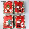 Gift Wrap 4pcs/lot Lovely Santa Claus Printed Bag Christmas Party Bags Xmas Handbags Paper For Merry Supplies1