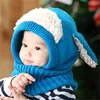 Jesień zima czapka blending Multicolor Cute Dog Design Ucho Design Toddler Caps Zagęszczanie Anti Cold Stay Curn Babies Hat 12hx L2