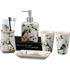 WSHYUFEI Ceramic Bathroom Accessory Set Washing Tools Bottle Mouthwash Cup Soap Toothbrush Holder Household Articles218D