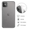 Proteggi schermo posteriore in fibra di carbonio protettivo per iPhone 12 11 pro Max XR XS 8 Pellicola adesiva morbida trasparente3262763