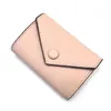 Grossist för kvinnor Myntväska Bokstäver Vik kort plånbok för färgglad hållare Kort brun Klassisk blixtlåsficka med låda har kod