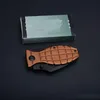 1Pcs Pocket Folding Knife 440C Black Blade Aluminum Handle Outdoor Survival Tactical Knives With Retail Box Package