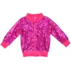 Джарка для девочек бомбардировщики для бомбардировщика радужные куртки детские детские розовые твердые блески