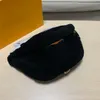 Taillentaschen, beflockte Flanell-Schulter-Crossbody-Tasche, Mini-Tasche, hochwertige Taschen, Segeltuch, Schwarz, Weiß, 287Y