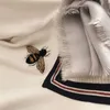 Novo designer de luxo Mulheres Bee Bordado de malha V-Pescoço V-Pullover Camisola Jumpers Frete Grátis