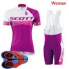 Womens Scott Team Cycling Jersey Suit 2021 Summer Short Sleeves Mountain Bike Outfits Breattable Racing Clothing Bicycle Uniform Y252T