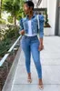 Women's Jackets Out Denim Jacket Bubble Sleeve Quick Short Wear Jacket1