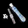 Glazen Nectar Collector Kits met 10mm Joint Quartz Tip Dab Booreilanden Glazen Waterpijpen glazen pijp roken accessoires