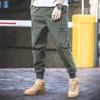 Primavera y otoño, pantalones coreanos para hombre, tendencia de algodón, pantalones casuales para hombre de color sólido, pantalones Cargo elásticos para hombre, talla grande para hombre 201128