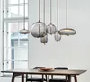 Modern Led Pendant Lights Wrought Iron Glass Round Ball Brass Rod kitchen Hanging Lamps Living Room cafe Nordic light fixtures