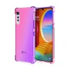 Gradiënt Dual Color Transparante TPU Shockproof Telefoon Case voor LG Velvet Stylo 5 6 K71 K51S K50S K40S K61 Q61 V60 DIMQ K51