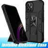 Neue magnetische unsichtbare Kickstand Design Handyhülle für iPhone 12 Mini 11 Pro Max Samsung Note 20 Ultra A51 A71 5G Moto G8 Power LG Stylo 6