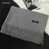 Écharpes 2021 Hommes Écharpe Unisexe Épais Chaud Hiver Cachemire Noir Et Gris Gentleman039s Bussiness Scarves14724843