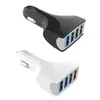 Carregador de carro Quick Charge QC 3.0 4 Portas Adaptador de Telefone Móvel USB para Samsung Xiaomi Huawei Iphone Rápido Carregamento Preto Branco