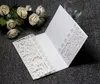 Pretty Lace Hollow Out Wedding Uitnodigingen Kaarten Aangepaste Laser Cut Vintage Bridal Shower Decor Gift Business Wenskaart Kits Event Feestartikelen CL0019