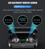 F9 TWS TWS Auricular inalámbrico Bluetooth V5.0 Auriculares Bluetooth Auriculares LED Pantalla con auriculares de banco de energía 2000MAH con tapa de micrófono