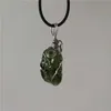 Um Natural Moldavite verde aerolites cristal Queda de pedra pingente de energia apotropaico 4g6g lote corda Colar 10284803833735711