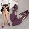 Summer Korean Style Fashion Breathable Pointed Toe Women Beach Sandals Buckle Flat Heels Cover Heel Lady Jelly Shoes 0518 Y2003267808165