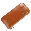 Cartão de couro para a carteira de couro masculino Zipper Long Clutch Classic Luxury Wallest Bifold Id Id Holder Purse Portefeuille Portfel1