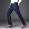 Nigrity Autumn Winter Men's Straight Casual Jeans Fashion Denim Trousers Man Pant Blue and Dark Blue Plus Big Size 29-44 201116