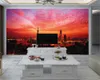 3d Modern Wallpaper Beautiful Night View of the City with Brilliant Lights Custom Romantic Scenery Decorative Silk 3d Mural Wallpaper