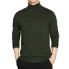 Men's Sweaters High Quality Turtleneck Sweater Men Pullover Basic Solid Turtle-Neck Male Black Wine Red Green Grey Purple Knitwear Man