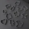 Cookie de moldes de alumínio Alloy Gingerbread Men Natal animal árvore deu forma DIY Baking Moldes Cookie Cutter Baking Tools LX3693