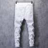 Skinny Jeans Men Men Solid White Mens Jeans Alongamento Casual Men Fashioins Denim Pants Casual Yong Boy Students Tamanho 42 201123