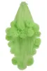 カジュアルドレスシックなチュールドレス緑高い低い3 d花ユニークなパーティーナイトウエディングドレスノースリーブカクテルの女の子カスタムメイド