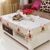 Главная El Dining Swide White Red Table Clate с кружевной вышитой цветочной прямоугольной скатерть до стола T200707