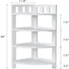 US-amerikanische Aktien 4-Tier-Lagerhalter Ecke Regal Ladder Stand Bücherregal für Wohnzimmer Badezimmer Dusche Organizer Wasserdichte Dusche Caddy Mehrzweck A49