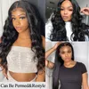 Natural Color 13x1 T Part Human Hair Lace Front Wig Pre Plucked Body Wave Lace Wigs 150% Density Brazilian Remy Hair Wig