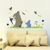 Cute Cartoon Totoro Naklejki ścienne Strona główna Salon Wodoodporna Wymienny Naklejki Dzieci Przedszkole Room Dekoracja Tapeta 201201