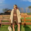 Oversize Vintage List Polar Sping Jesień Z Kapturem Zip Up Kobiet Z Kapturem Z Kapturem Pluszowe Zagęszczone Bluzy dla kobiet