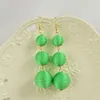 2020 Summer Styles Boho Ball Earring for Women Colorful Earing Long Tassel Brincos de Jewelry Wholesale by