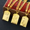 24 K Złoto Joga Sakyamuni Buddyzm Amulet Wisiorek Naszyjnik Tybet Duchowy Tybetański Buddista Symbol Biżuteria religijna Bez łańcucha 201013