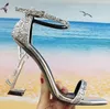 With Box Brand Sexy shoe Woman Summer Buckle Strap Rivet Sandals High-heeled shoes Square toe Fashion leather Single High heel 10cm 8cm