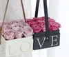 Çiçekler kutusu handpold ile sarılma kova gül çiçekçi hediye parti hediye ambalaj karton ambalaj kutusu çantası