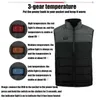 Outdoor T-Shirts Rechargeable Winter Warm Vest Clothing Heated For Riding Skiing Fishing Charging Via Coat#301