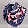 2021 fashion spring new print satin 90*90 silk towel wholesale women ladies printed scarves
