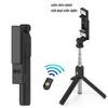 Mini LED Dolgu Işık Selfie Stick Telefon Monopod Sam S5 S6 S7 iPhone için Uzatılabilir Bluetooth Uzak Monopodlar