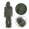 Jaktuppsättningar 3D Universal Camouflage Suits Woodland Clothes Justerbar storlek Ghillie Suit for Army Outdoor Sniper Set Kits11848